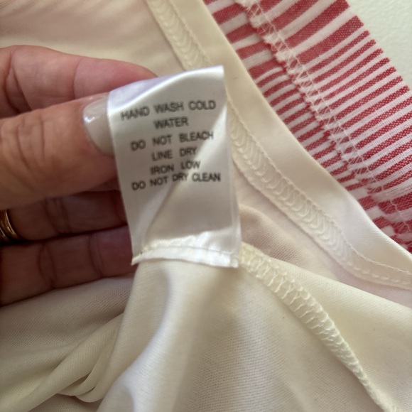 Striped Pink Button-Up Skirt - Picture 4 of 7